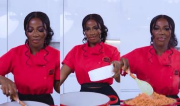 Hilda Baci, GWR Holder, Impresses Fans with Jollof Rice Cooking Skills and Seyi…