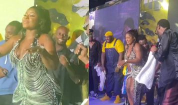 Reactions Sparked by Video of Destiny Etiko Rocking Sabinus and D’banj On Stage