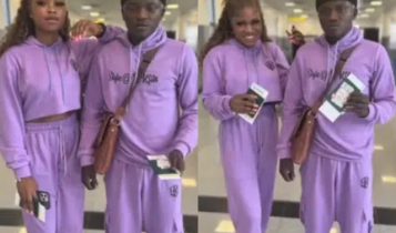 Portable and his wife spark envy among Nigerians with their adorable matching outfits