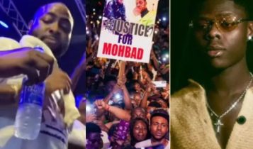 Davido Turns Down Water From a Fan at Mohbad’s Candlelight, Video Goes Viral