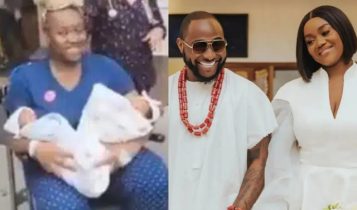 Davido and Wife Chioma Create Excitement as They Step Out with Newborn Twins