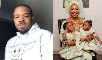 Gabriel Afolayan’s Wife and Twin Sons Unveiled in an Adorable Photo
